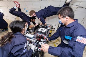 MAE research team conducting experiments in flight