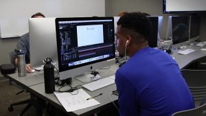 Student working in state-of-the-art computer lab