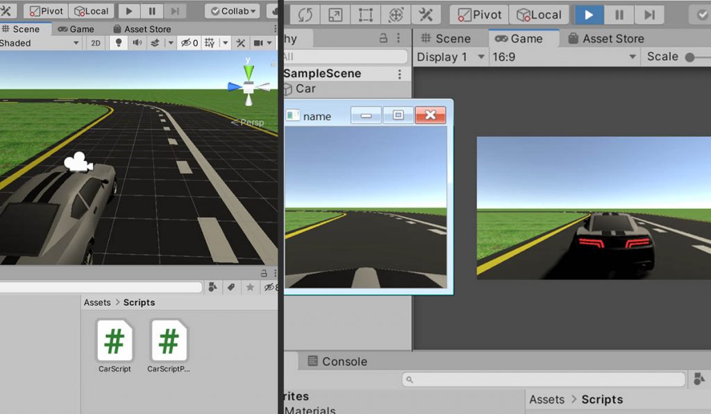 Screenshot of game used to teach autonomous systems.