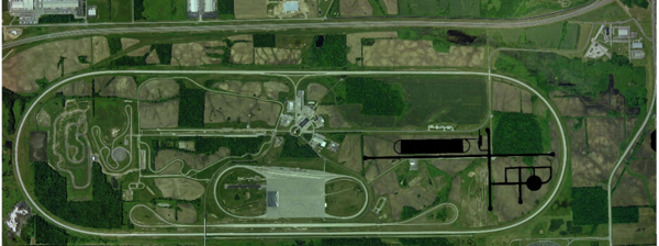 Aerial view of Transportation Research Center