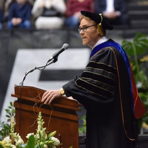 Dean Manring at commencement