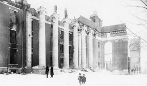 Academic Hall after the fire