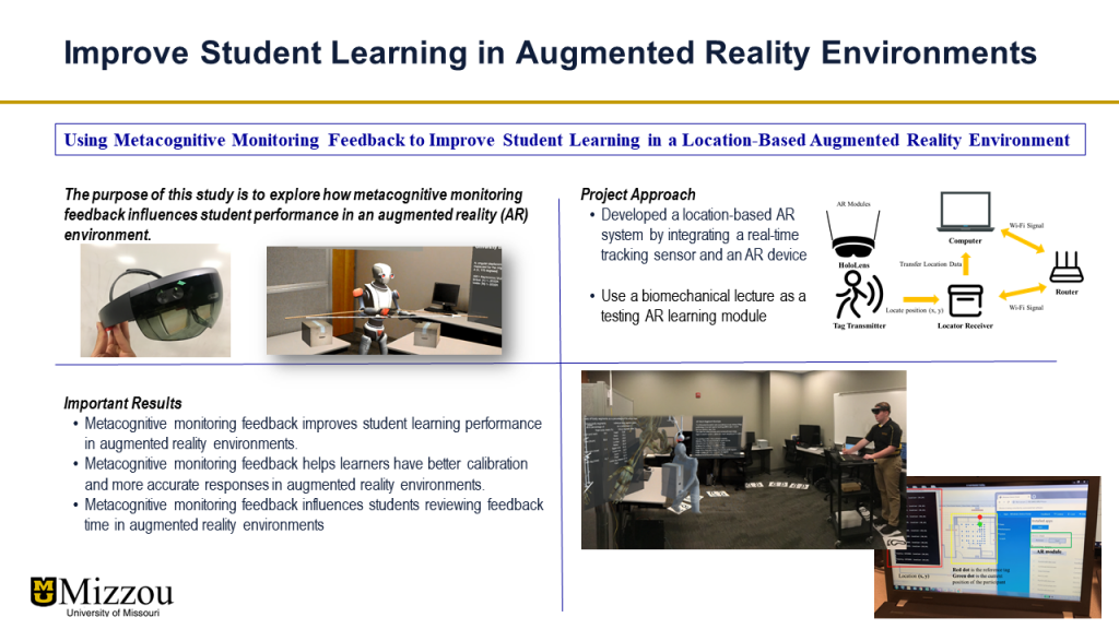 Improve student learning in augmented reality environments