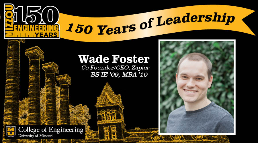 150 Years of Leadership Graphic with image of Wade Foster