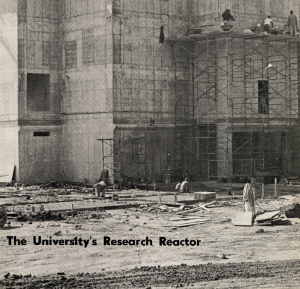 Construction of the research reactor.