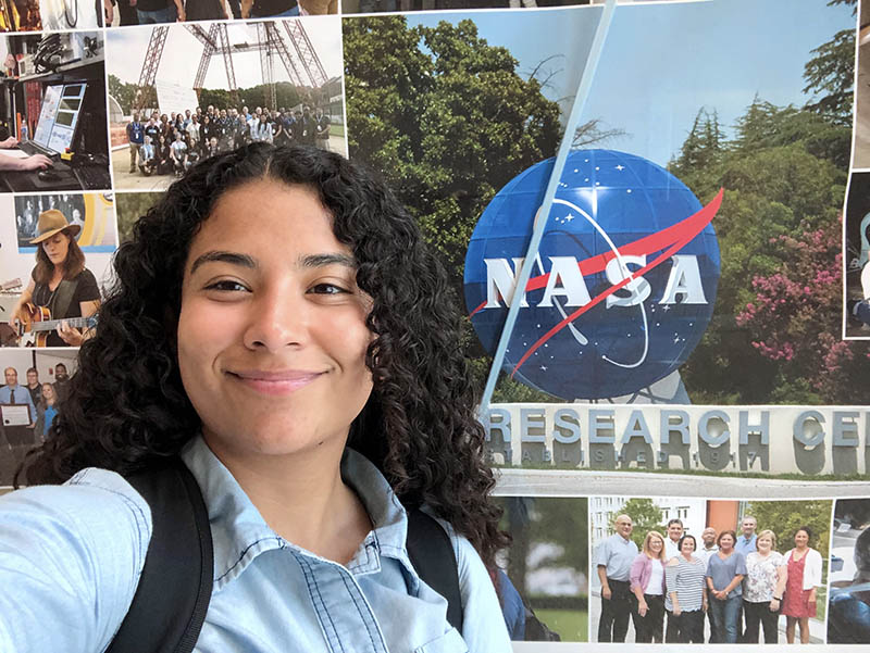 Jazmin Renteria with NASA logo