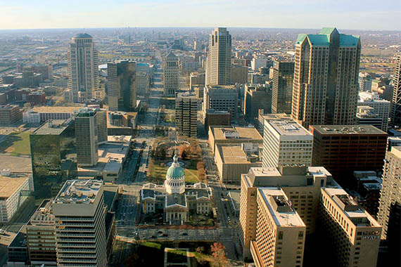 Aerial view of St. Louis