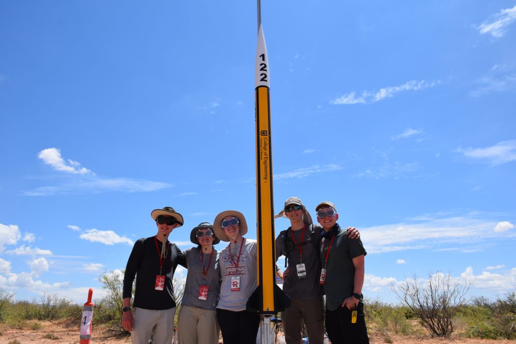 Mizzou Space Program Launch Pad Team with Rocket 1