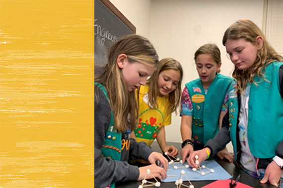 Mizzou’s Society of Women Engineers (SWE) hosted Girl Scout Day, an event for local girl scouts to learn about engineering.