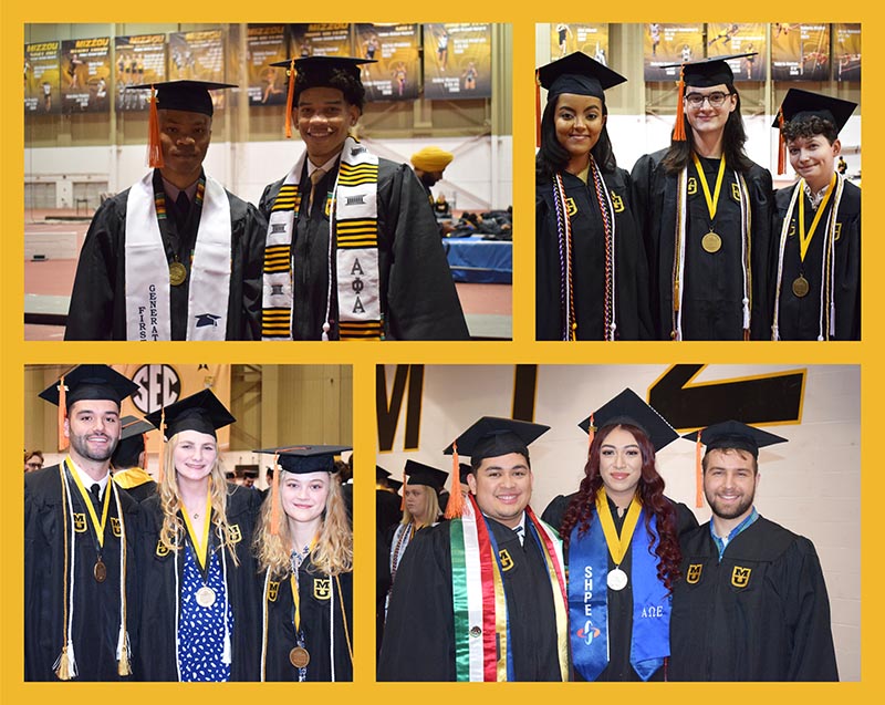 Collage of 2022 graduates posing for camera