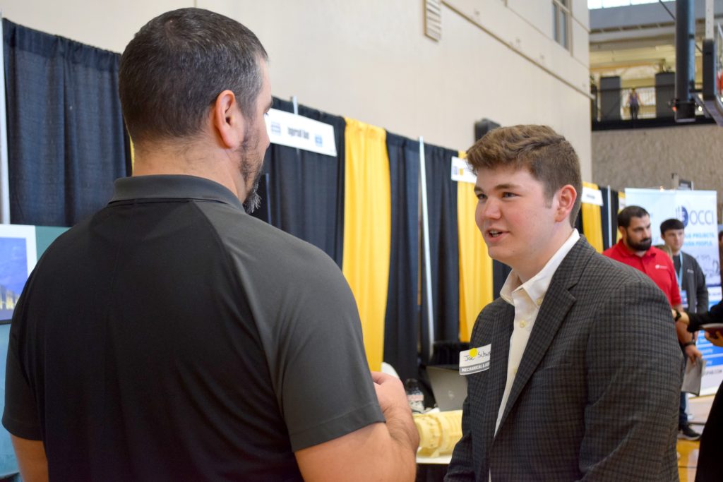 Joe Schwepker, a mechanical engineering student, came to the career fair looking for an internship.