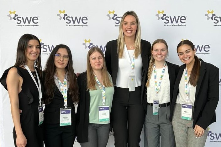 Mizzou SWE Members at the We Local Conference in Detroit, MI this Spring.