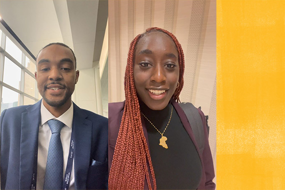 Mizzou NSBE students Justin Williams, right, and Awa-Bousso Gueye, left, took over the Mizzou Engineering Instagram to showcase their time at the NSBE National Convention.