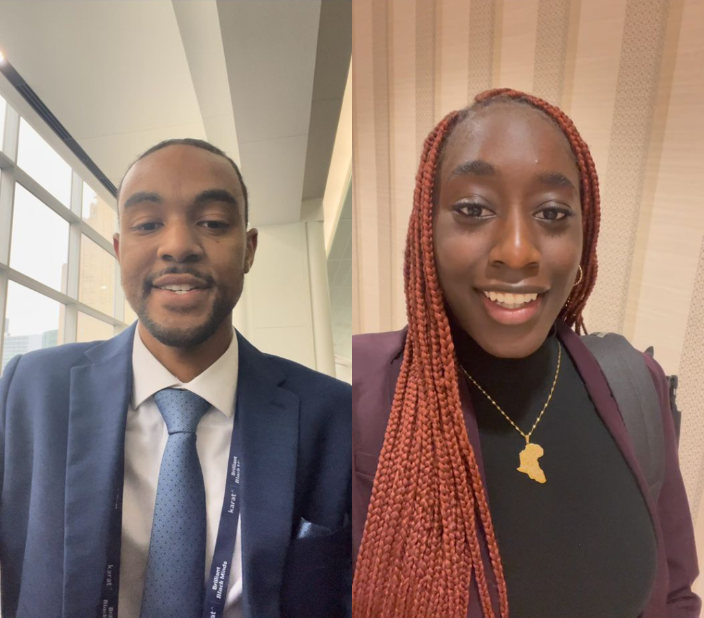 Mizzou NSBE students Justin Williams, right, and Awa-Bousso Gueye, left, took over the Mizzou Engineering Instagram to showcase their time at the NSBE National Convention.