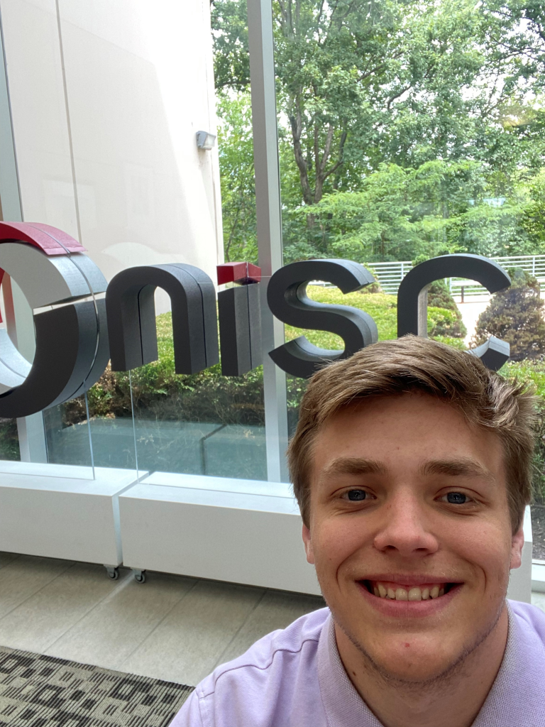 Craig Erickson visiting the NISC main offices during his internship