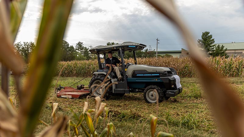 Autonomous tractor in field