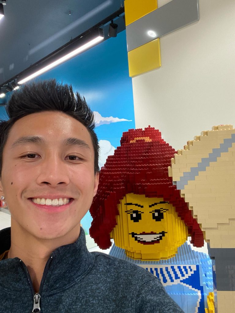 Chris Wang at the Lego Store