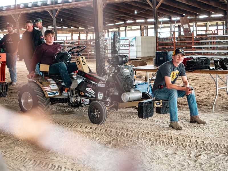 Torq'N Tigers tractor with students