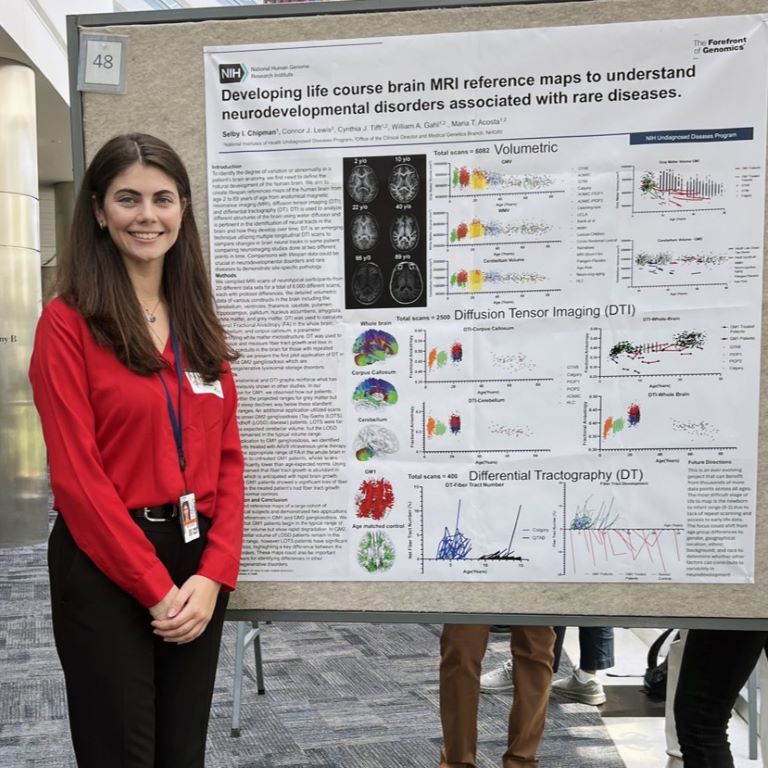 Selby with research poster