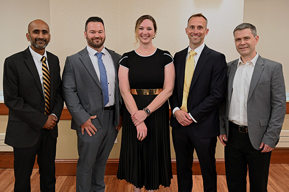 Praveen Edara with Mizzou Engineering civil alumni, 2024 CEADA inductees