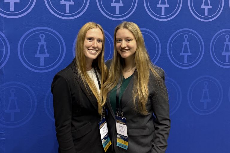 Audrey Horner (right) and her conference roommate, Paige