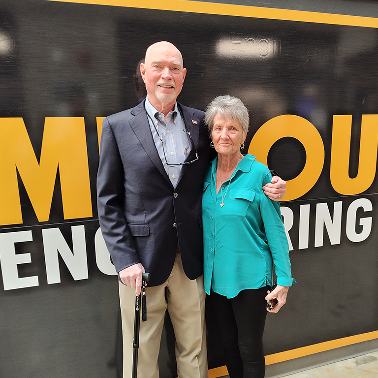 Colonel John Clark (BS ME ’62, MBA ‘75) with his wife Anne