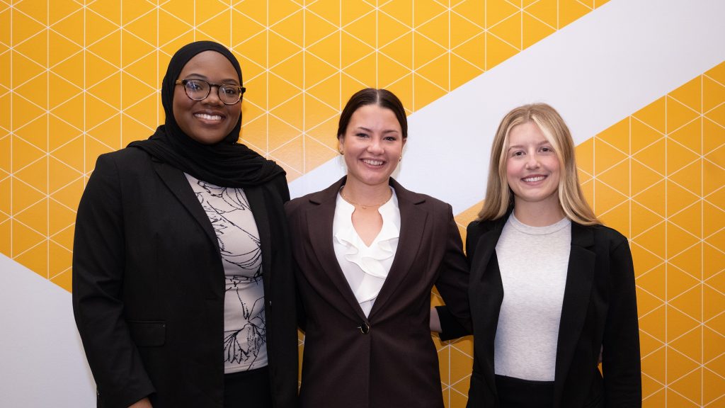 Mariam Morafa, Courtney Thake and Isabelle Fallert.