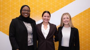 Mariam Morafa, Courtney Thake and Isabelle Fallert.