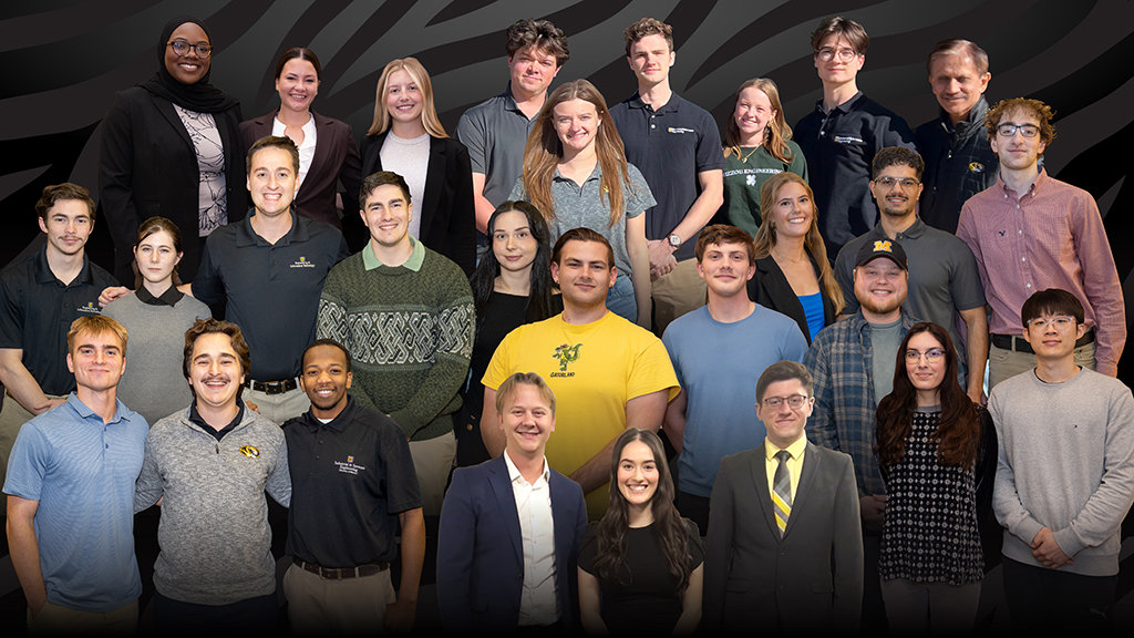 Collage image of students in featured capstone groups