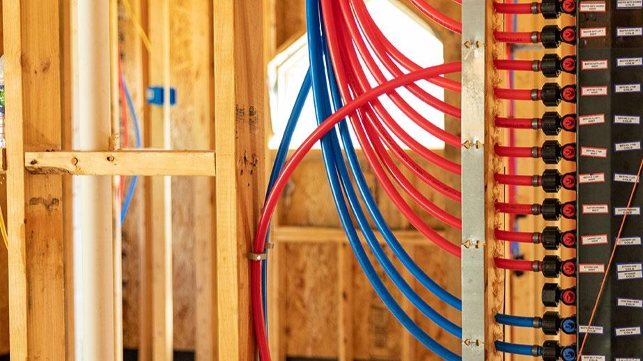 PEX piping in a new home