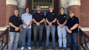 Mechanical engineering students Andrew Kabrick, Noah McMullen, Jacob Lakenburger, Ben Higgins, Jack Knop and Trevor Blanken.