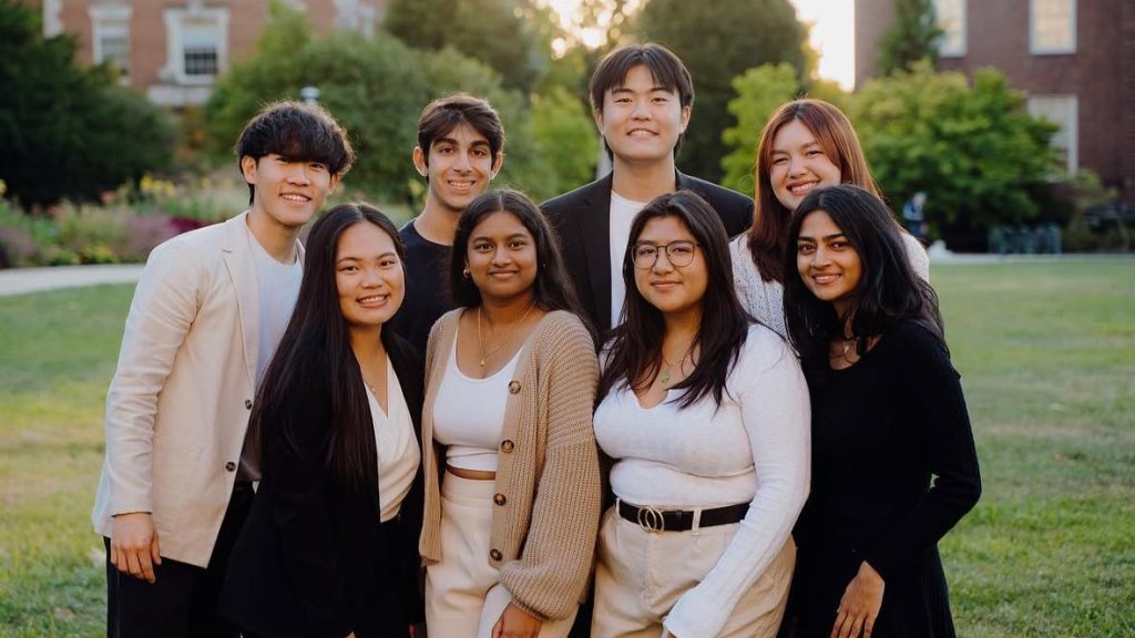 Kenzie McAllister, Pranaya Bollu, Michelle Le, Sindhu Kalabhavi. Second row, from left: Ethan Ahn, Naveed Naemi, Kevin Peng, Ma May Si. 