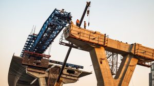 Highway flyover under construction