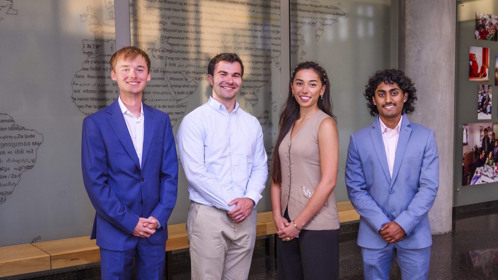 PEN scholars Asrith Amaravadi, Riley Dycus, Emma Herrmann and Luke Snyder.