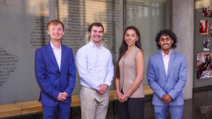 From left, PEN scholars Asrith Amaravadi, Riley Dycus, Emma Herrmann and Luke Snyder.