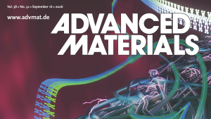 Inside back cover of Advanced Materials featuring Young's research